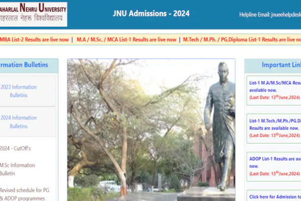 jnu pg admissions 2024